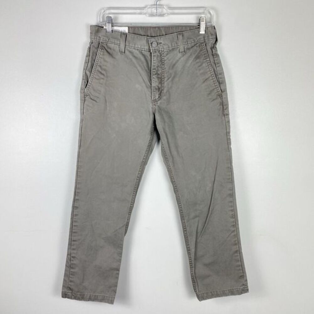 Levis Mens Chinos 30x30 Olive Green Straight Leg Pants Work Casual‎